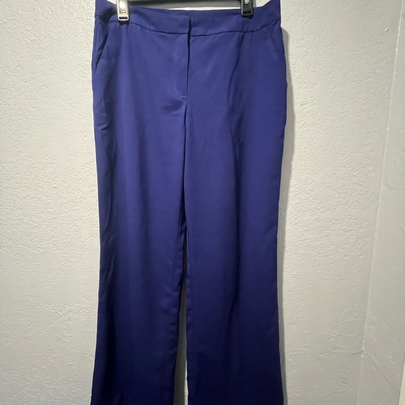 St John Blue Wide Leg Pants High-Waisted - Picture 3 of 8